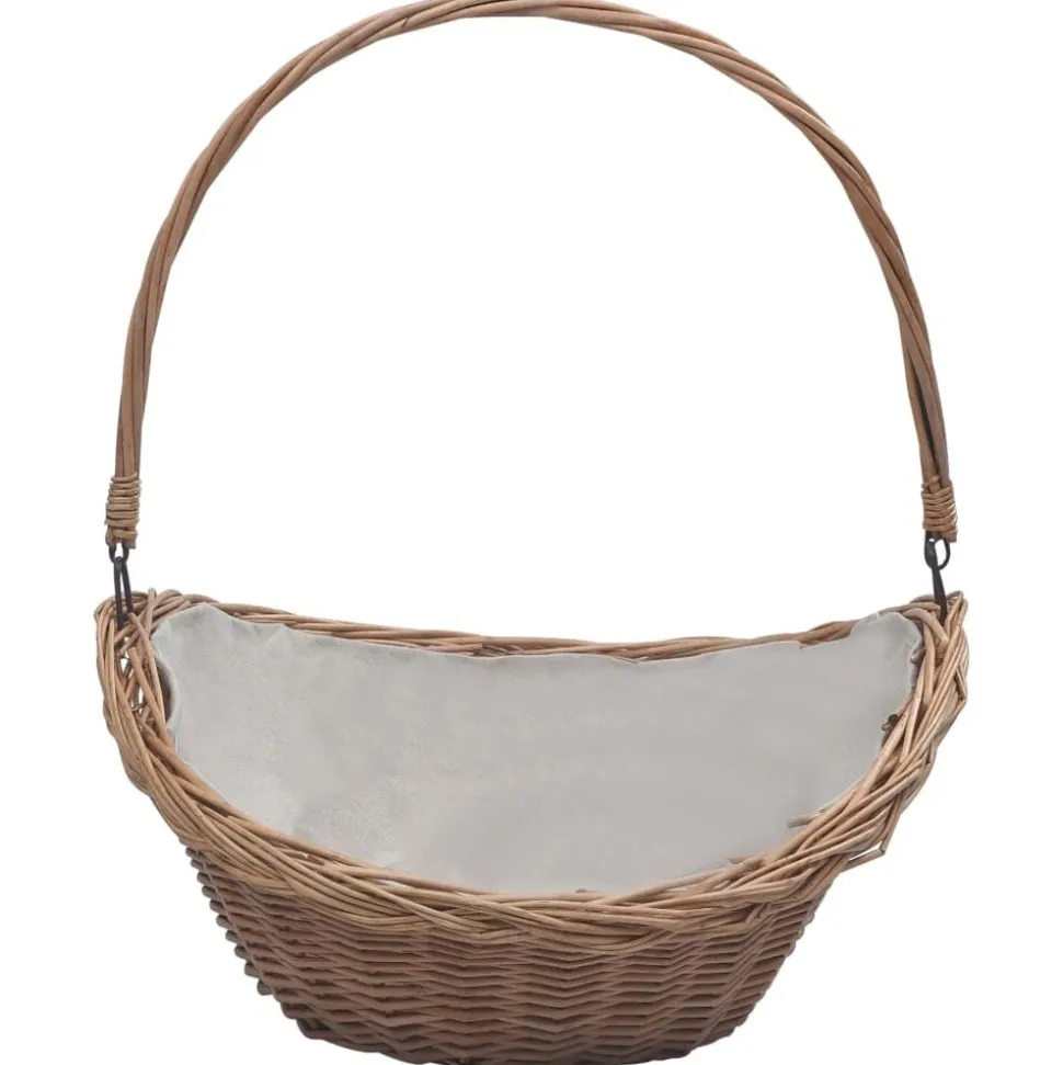 vidaXL Houtmand met handvat 57x46,5x52 cm wilgenhout bruin