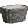 vidaXL Houtmand met handvatten 59x42x28 cm wilgenhout grijs