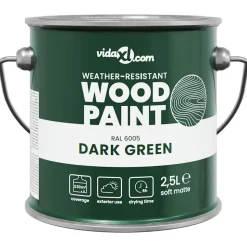 vidaXL Houtverf Groen 2,5 L Wandprint