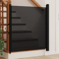 vidaXL Huisdierenhek uittrekbaar 82,5x125 cm zwart