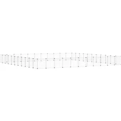 vidaXL Huisdierenkooi met deur 44 panelen 35x35 cm staal zwart