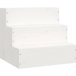 vidaXL Huisdierentrap 40x37,5x35 cm massief grenenhout wit