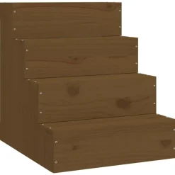 vidaXL Huisdierentrap 40x49x47 cm massief grenenhout honingbruin