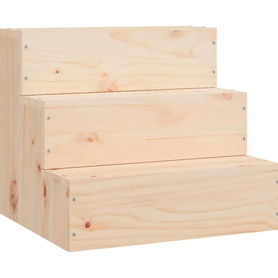 vidaXL Huisdierentrap 40x37,5x35 cm massief grenenhout
