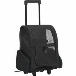 vidaXL Huisdierentrolley inklapbaar zwart
