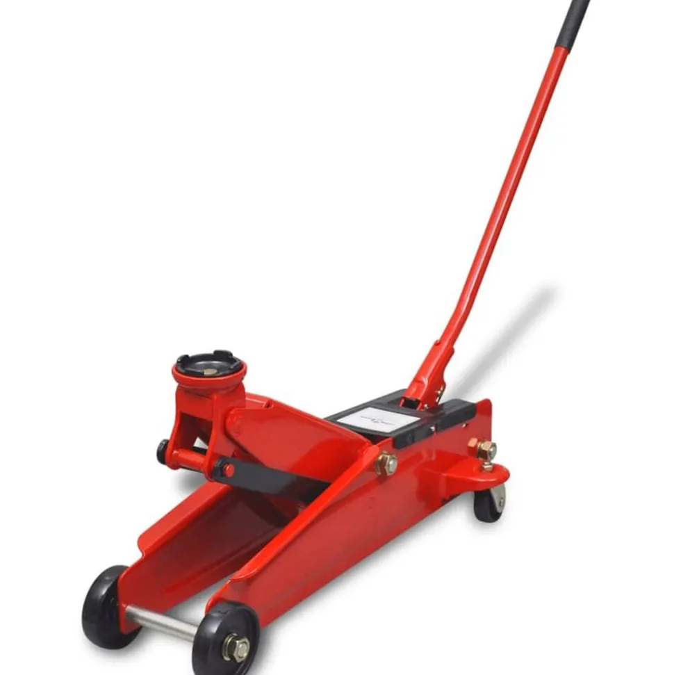 vidaXL Hydraulische vloerkrik laag profiel 3 ton rood
