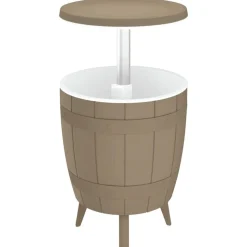 vidaXL IJskoeltafel 3-in-1 polypropeen lichtbruin
