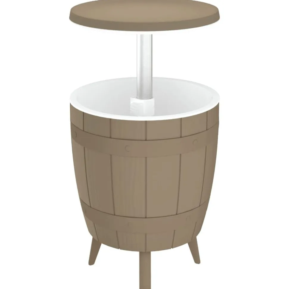 vidaXL IJskoeltafel 3-in-1 polypropeen lichtbruin