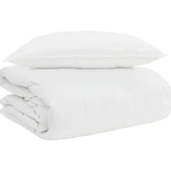 vidaXL 2-in-1 Dekbed met kussen 2 pcs Wit Donsveertjes