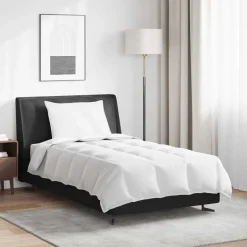 vidaXL 2-in-1 Dekbed met kussen 2 pcs Wit Donsveertjes