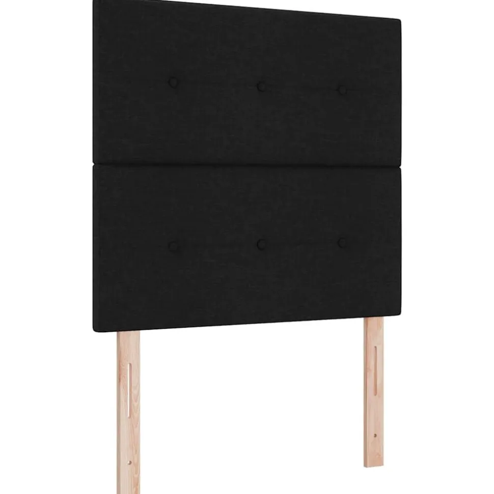 vidaXL in hoogte verstelbaar hoofdbord met hoofdeinde Zwart 80 cm Stof