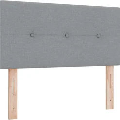 vidaXL in hoogte verstelbaar hoofdbord Lichtgrijs 90 cm Stof