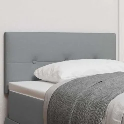 vidaXL in hoogte verstelbaar hoofdbord Lichtgrijs 90 cm Stof