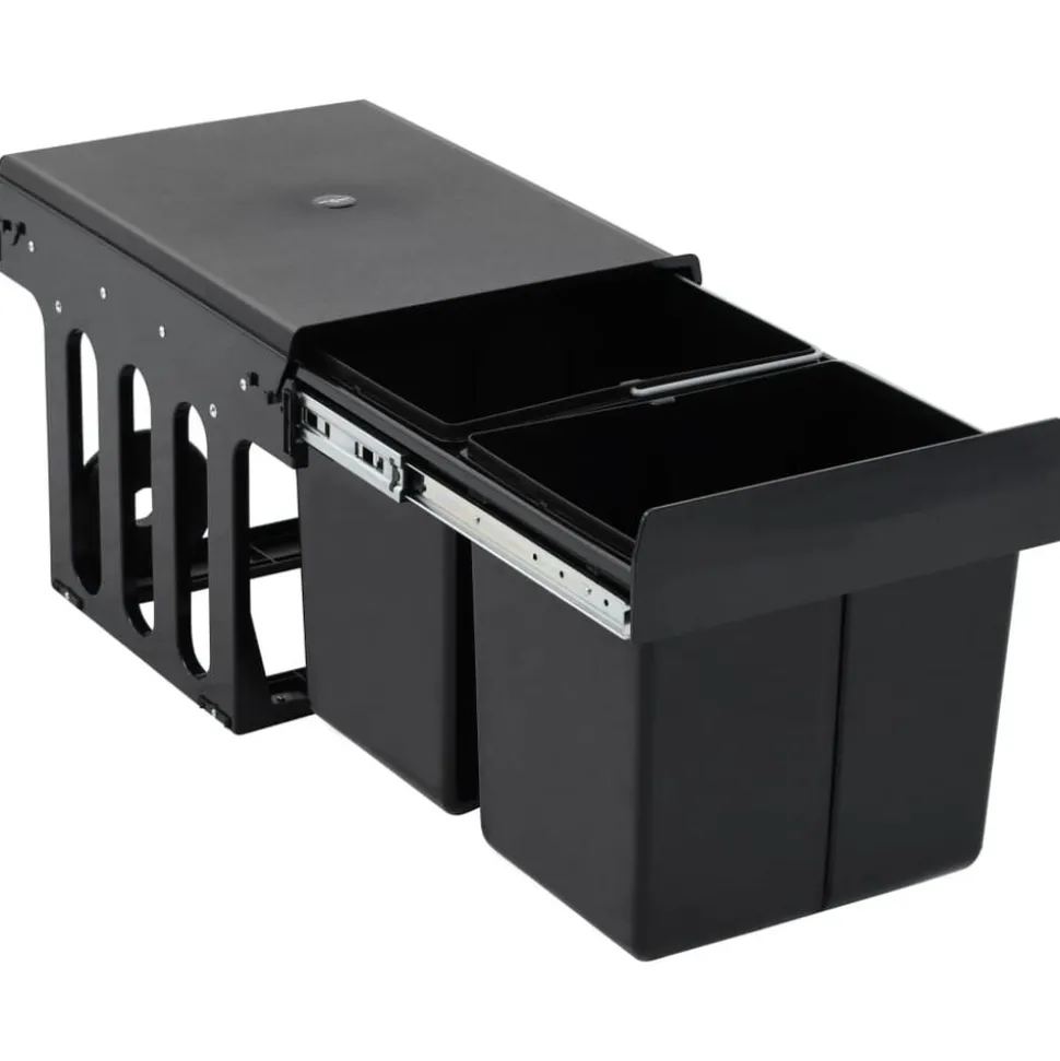 vidaXL Inbouwprullenbak uittrekbaar soft-close 36 L