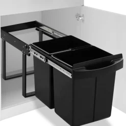 vidaXL Inbouwprullenbak uittrekbaar soft-close 48 L