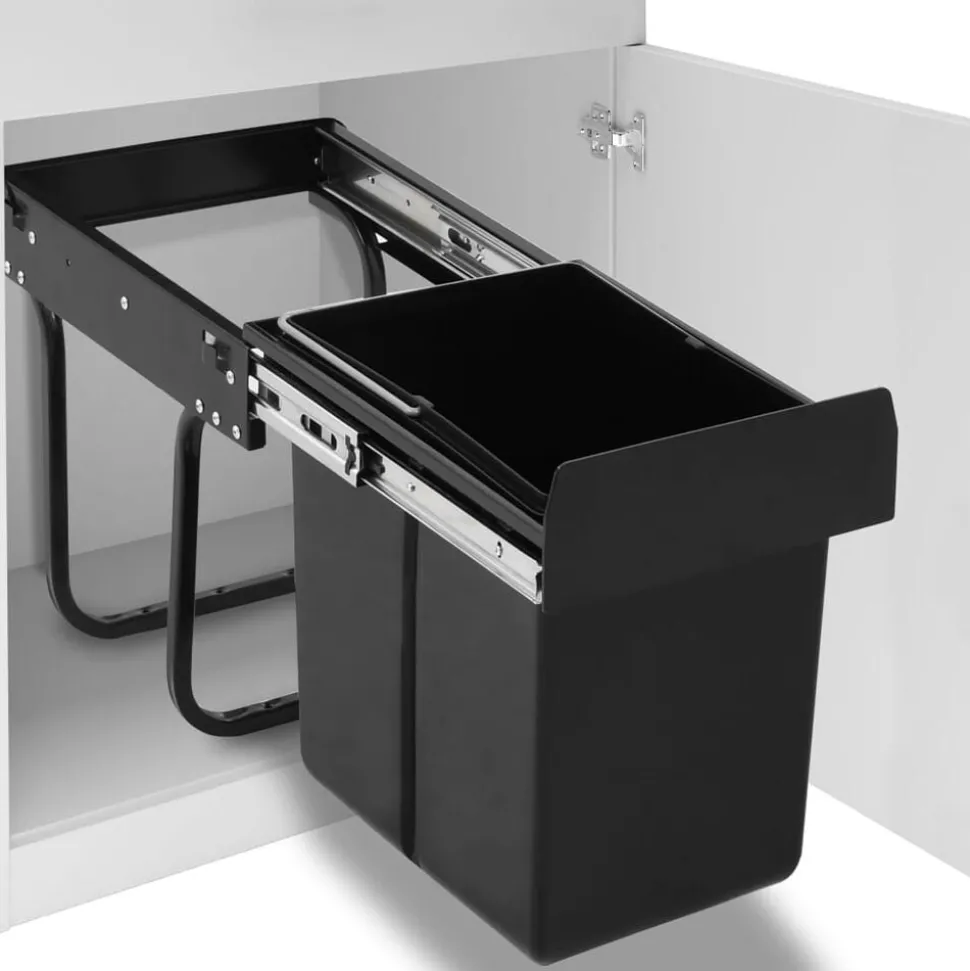 vidaXL Inbouwprullenbak uittrekbaar soft-close 20 L
