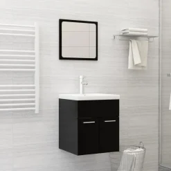 vidaXL Inbouwwastafel met kraan 42x39x18 cm keramiek wit