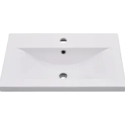 vidaXL Inbouwwastafel 61x39,5x18,5 cm keramiek wit