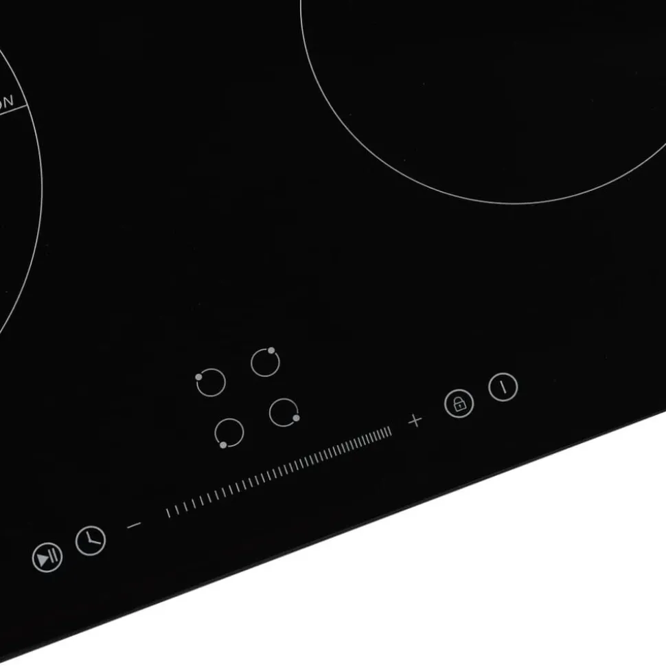 vidaXL Inductiekookplaat met 4 kookzones aanraakbediening 7000 W glas