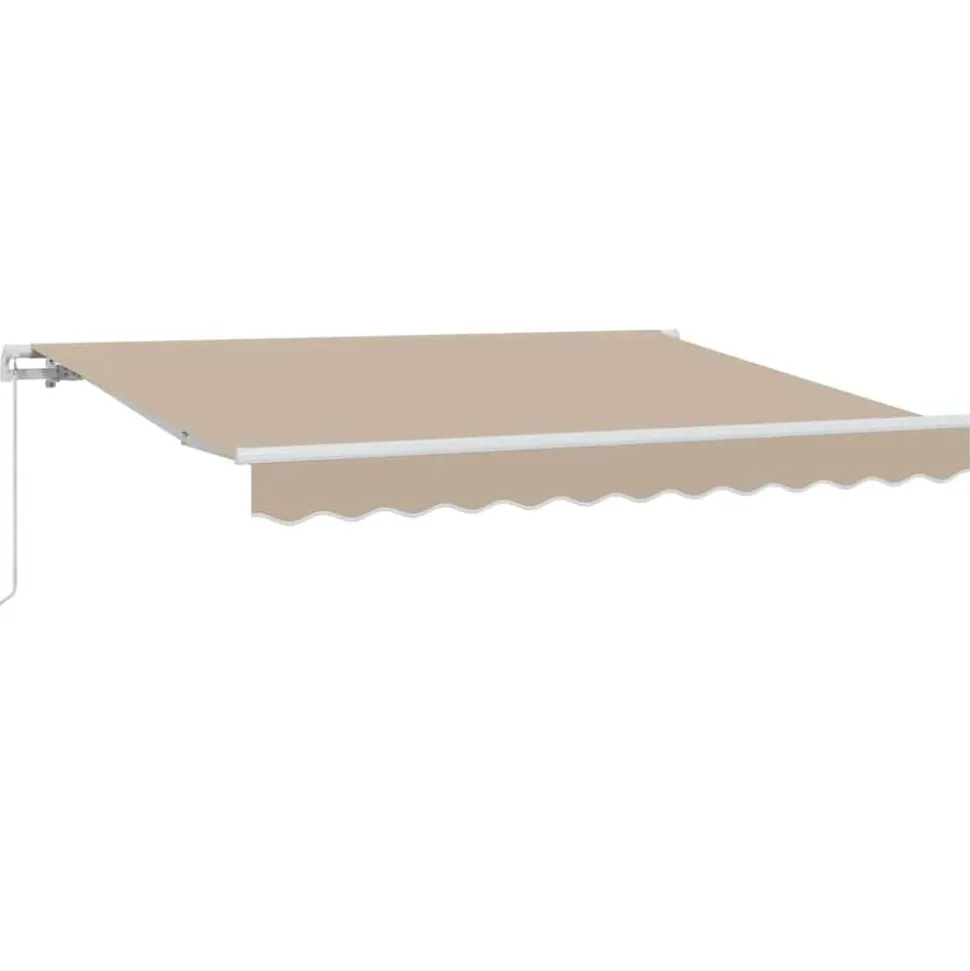 vidaXL Inklapbaar Zonnescherm Beige 250 x 200 cm Stof