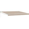 vidaXL Inklapbaar Zonnescherm Beige 400 × 300 cm