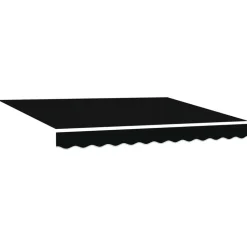 vidaXL Inklapbaar Zonnescherm Zwart 300 x 250 cm Polyester en staal