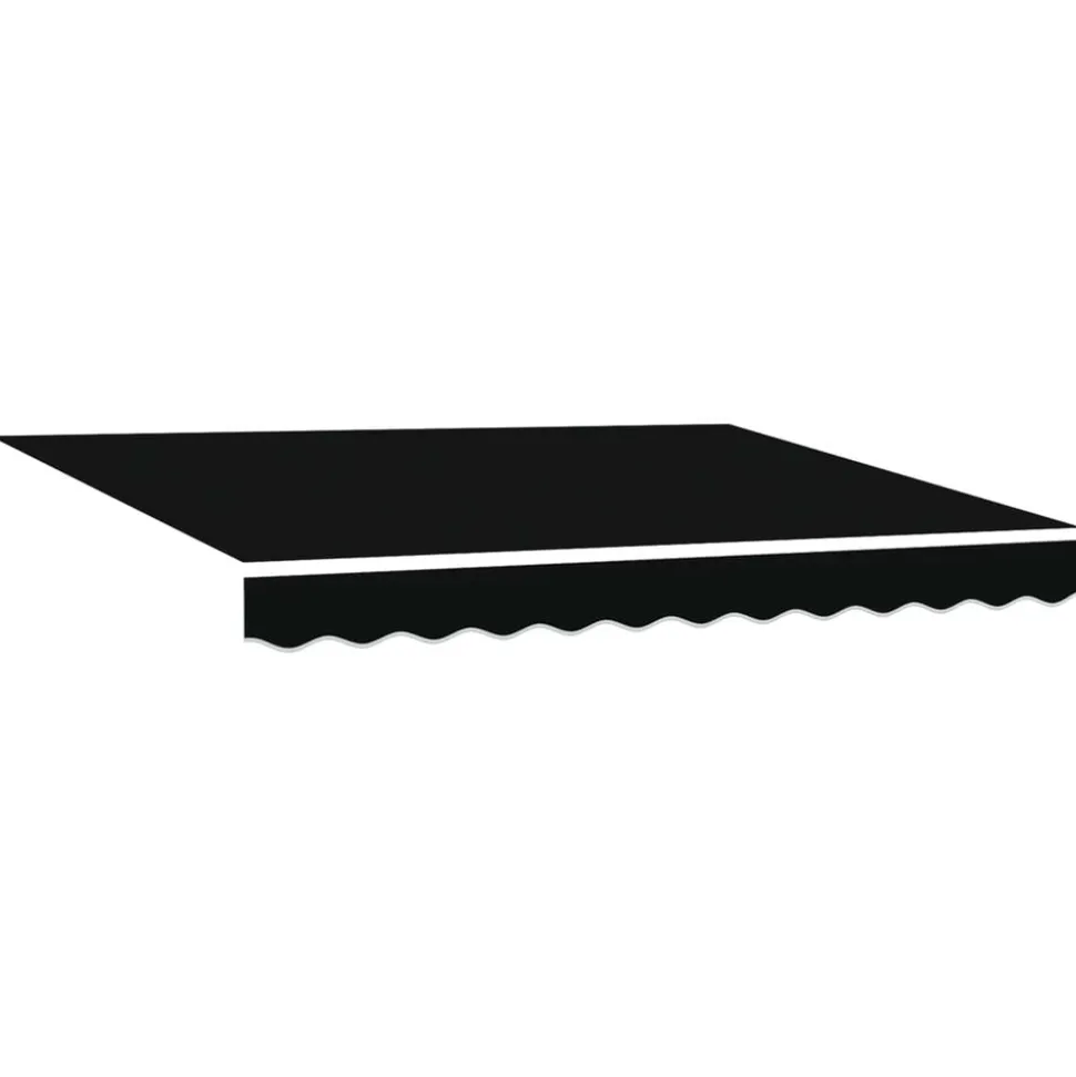 vidaXL Inklapbaar Zonnescherm Zwart 300 x 250 cm Polyester en staal
