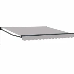 vidaXL Inklapbaar Zonnescherm Lichtgrijs 350 x 250 cm