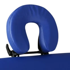 vidaXL Inklapbare massagetafel 2 zones met houten frame (blauw)