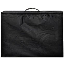 vidaXL Inklapbare massagetafel 2 zones met houten frame (zwart)