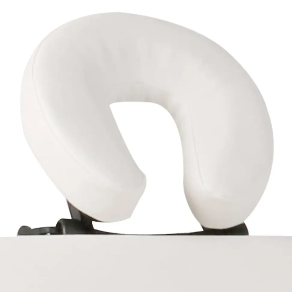 vidaXL Inklapbare massagetafel 3 zones met houten frame (creme)