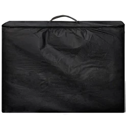 vidaXL Inklapbare massagetafel 3 zones met houten frame (zwart)