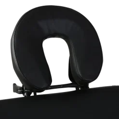 vidaXL Inklapbare massagetafel 3 zones met houten frame (zwart)