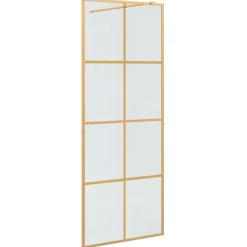 vidaXL Inloop Douche Wand Goud 80 x 195 cm gehard glas