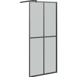 vidaXL Inloopdouchescherm 80x195 cm donker gehard glas
