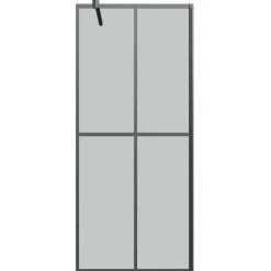 vidaXL Inloopdouchescherm 80x195 cm donker gehard glas