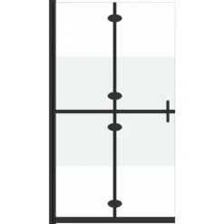 vidaXL Inloopdouchewand inklapbaar 70x190 cm ESG-glas halfmat