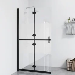 vidaXL Inloopdouchewand inklapbaar 70x190 cm ESG-glas halfmat