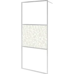 vidaXL Inloopdouchewand met stenenmotief 80x195 cm ESG-glas