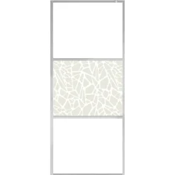 vidaXL Inloopdouchewand met stenenmotief 80x195 cm ESG-glas