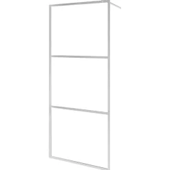 vidaXL Inloopdouchewand transparant 80x195 cm ESG-glas