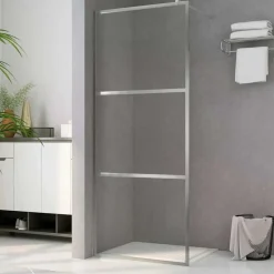 vidaXL Inloopdouchewand transparant 80x195 cm ESG-glas