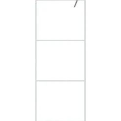 vidaXL Inloopdouchewand 80x195 cm transparant ESG-glas wit