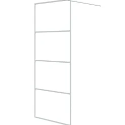 vidaXL Inloopdouchewand 80x195 cm transparant ESG-glas wit
