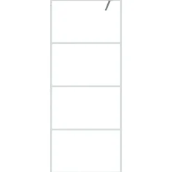 vidaXL Inloopdouchewand 80x195 cm transparant ESG-glas wit