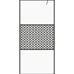 vidaXL Inloopdouchewand 80x195 cm ESG-glas transparant en zwart