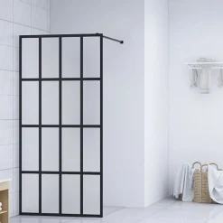 vidaXL Inloopdouchewand 80x195 cm mat gehard glas