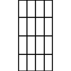 vidaXL Inloopdouchewand 80x195 cm mat gehard glas