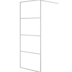 vidaXL Inloopdouchewand 80x195 cm transparant ESG-glas zilverkleurig