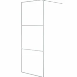 vidaXL Inloopdouchewand 80x195 cm transparant ESG-glas zilverkleurig